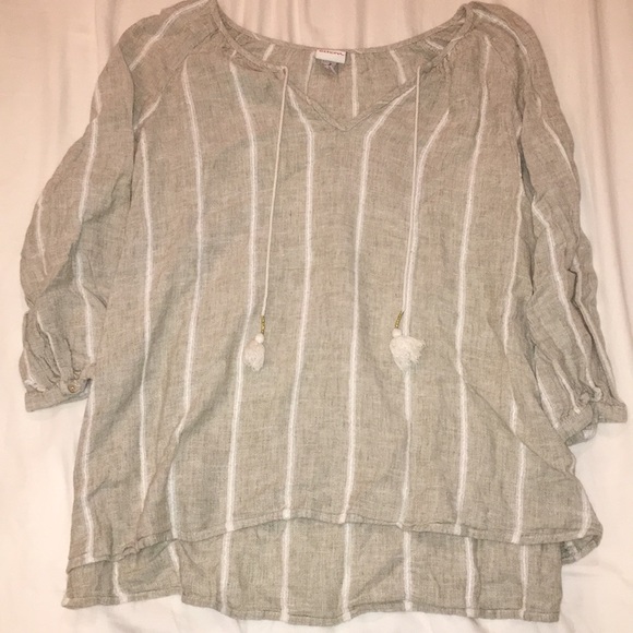 Stripped long-sleeve blouse - Picture 2 of 3